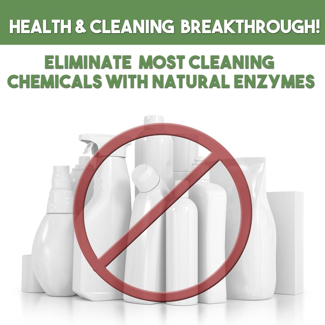 Life Miracle Enzyme Cleaner & Pet Odor Eliminator CONCENTRATE | Deep Cleaning Enzymatic Spot Remover for Dog Cat Urine, Rug, Carpet, Upholstery & Car Stains & Smells | Makes 128 Oz | Made in the USA