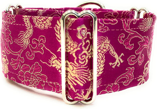 Extra Soft Martingale Dog Collar and Leash Set for Greyhound Saluki Whippet and Other Breeds with Similar Neck 2" Wide (M 11"-14" and Leash Set)