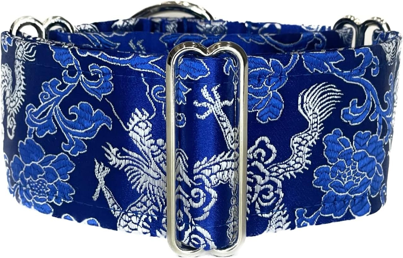 Extra Soft Martingale Dog Collar and Leash Set for Greyhound Saluki Whippet and Other Breeds with Similar Neck 2" Wide (Collar and Leash Set M 11"-14")