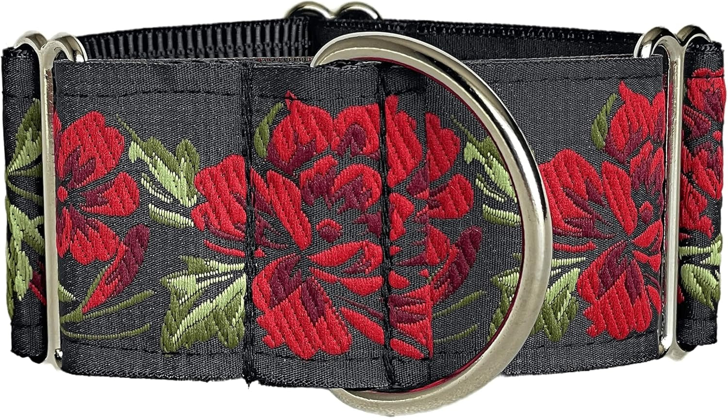 Martingale Dog Collar and Leash Set for Greyhound Saluki Whippet and Other Breeds with Similar Neck 2" Wide (L 14”-18” and Leash Set)