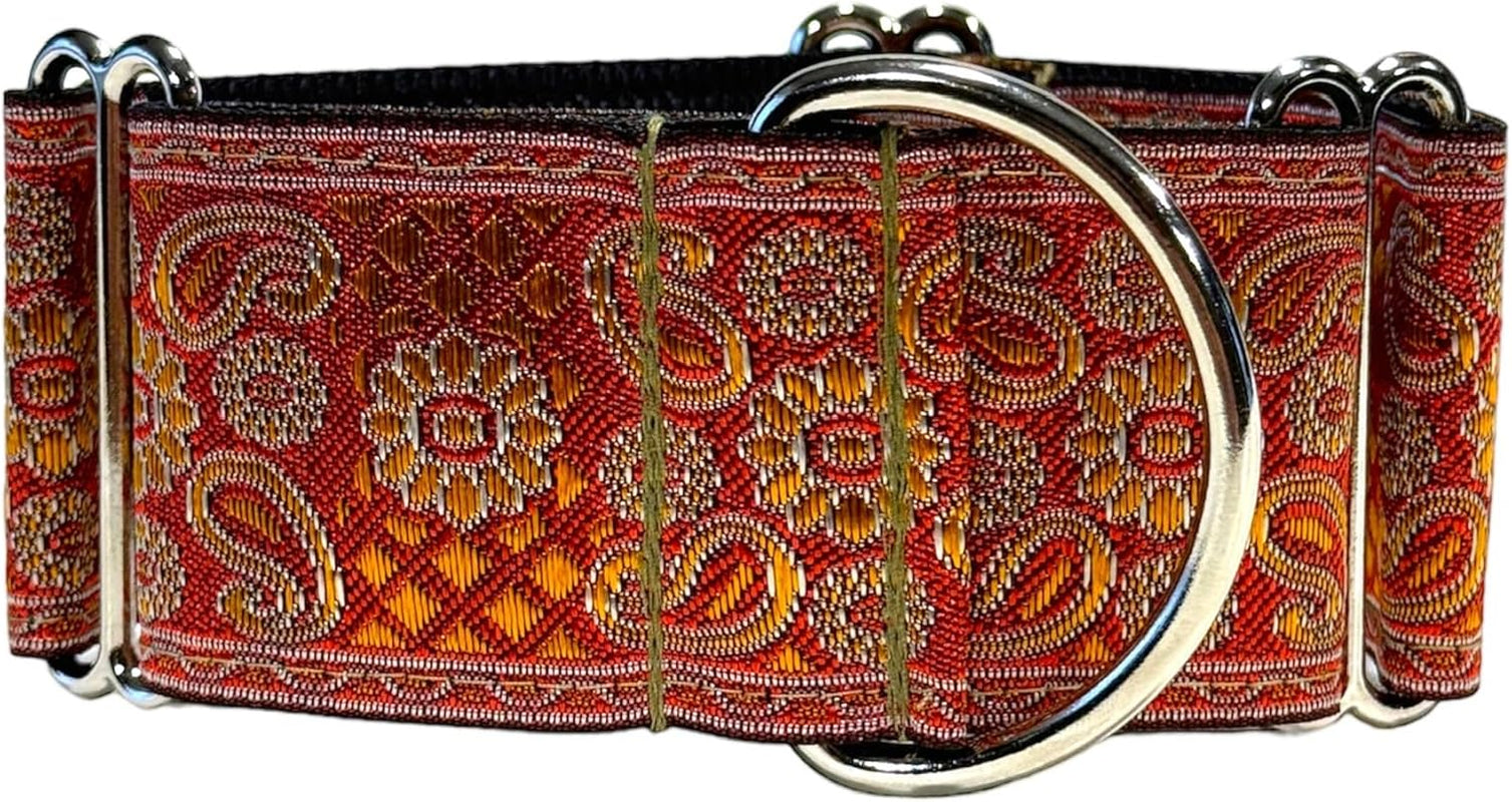 Martingale Dog Collar for Greyhound Saluki Whippet and Other Breeds with Similar Neck 2 Inches Wide (M 11 Inches -14 Inches )