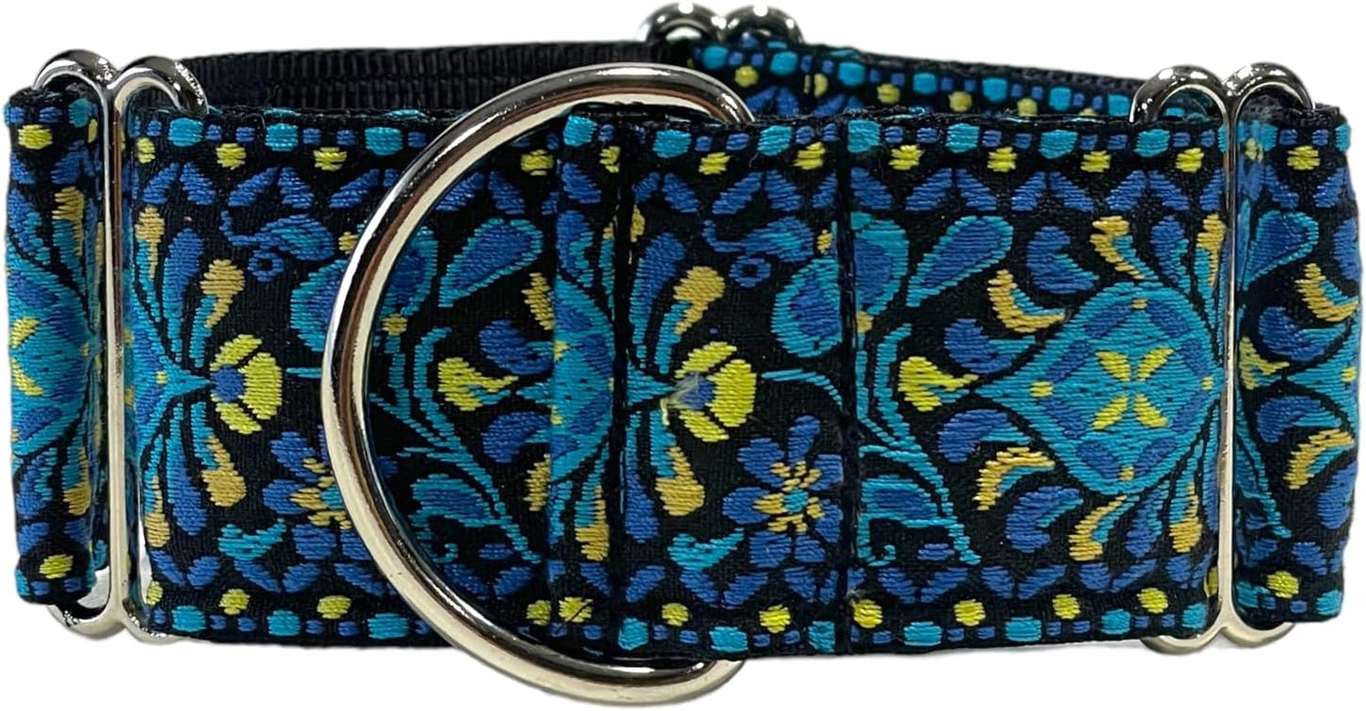 Martingale Dog Collar for Greyhound Saluki Whippet and Other Breeds with Similar Neck 2" Wide (11"-14") Matching Leash Available