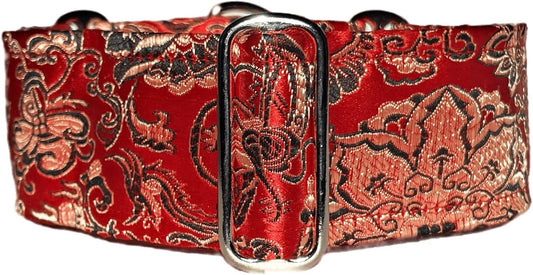 Extra Soft Martingale Dog Collar for Greyhound Saluki Whippet and Other Breeds with Similar Neck 2" Wide (XL 17”-22”)