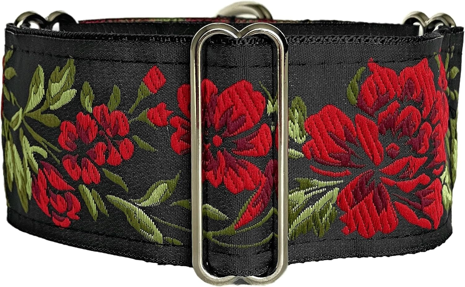 Martingale Dog Collar and Leash Set for Greyhound Saluki Whippet and Other Breeds with Similar Neck 2" Wide (L 14”-18” and Leash Set)