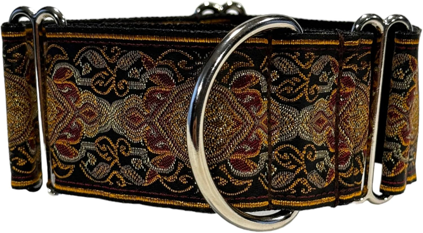 Martingale Dog Collar for Greyhound Saluki Whippet and Other Breeds with Similar Neck 2" Wide (14"-18")