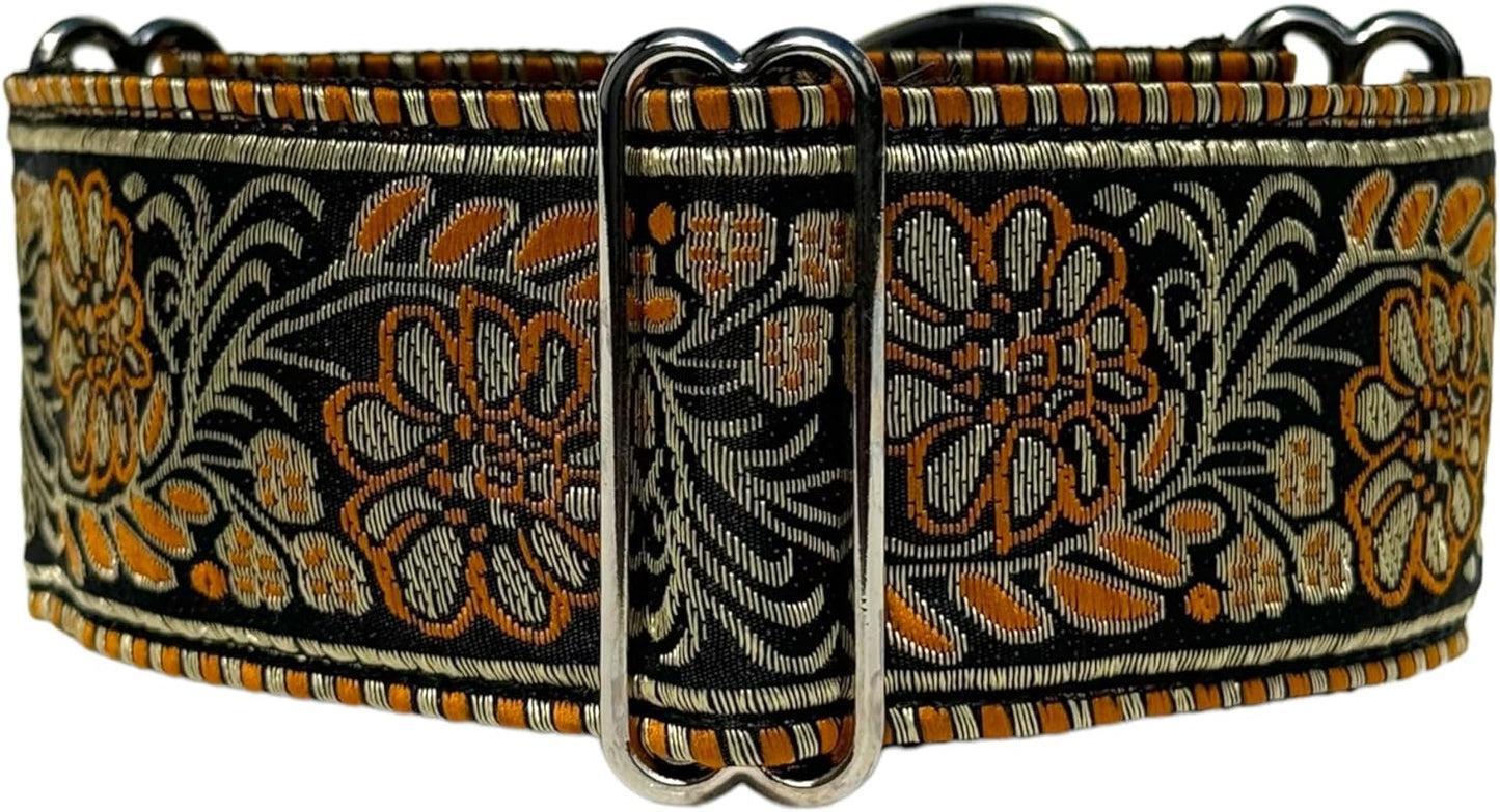 Martingale Dog Collar for Greyhound Saluki Whippet and Other Breeds with Similar Neck 2" Wide (M 11"-14")