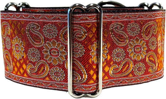 Martingale Dog Collar for Greyhound Saluki Whippet and Other Breeds with Similar Neck 2 Inches Wide (M 11 Inches -14 Inches )