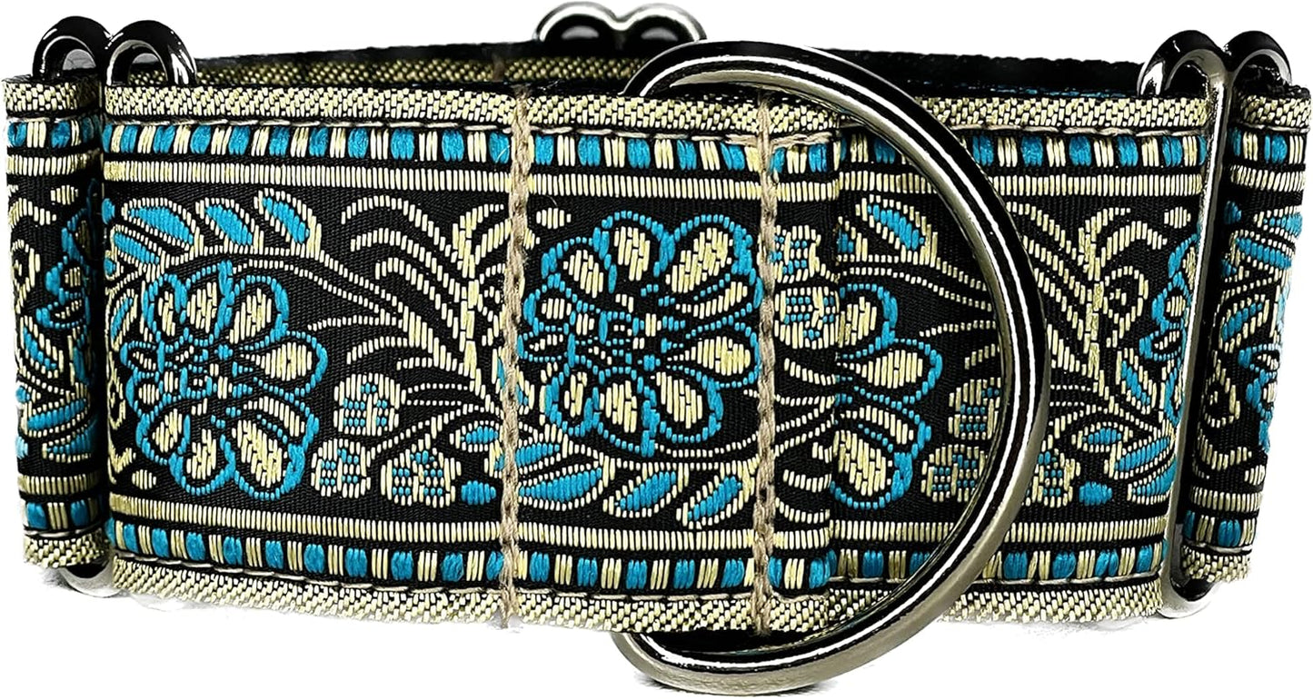 Martingale Dog Collar for Greyhound Saluki Whippet and Other Breeds with Similar Neck 2" Wide (L 14"-18")