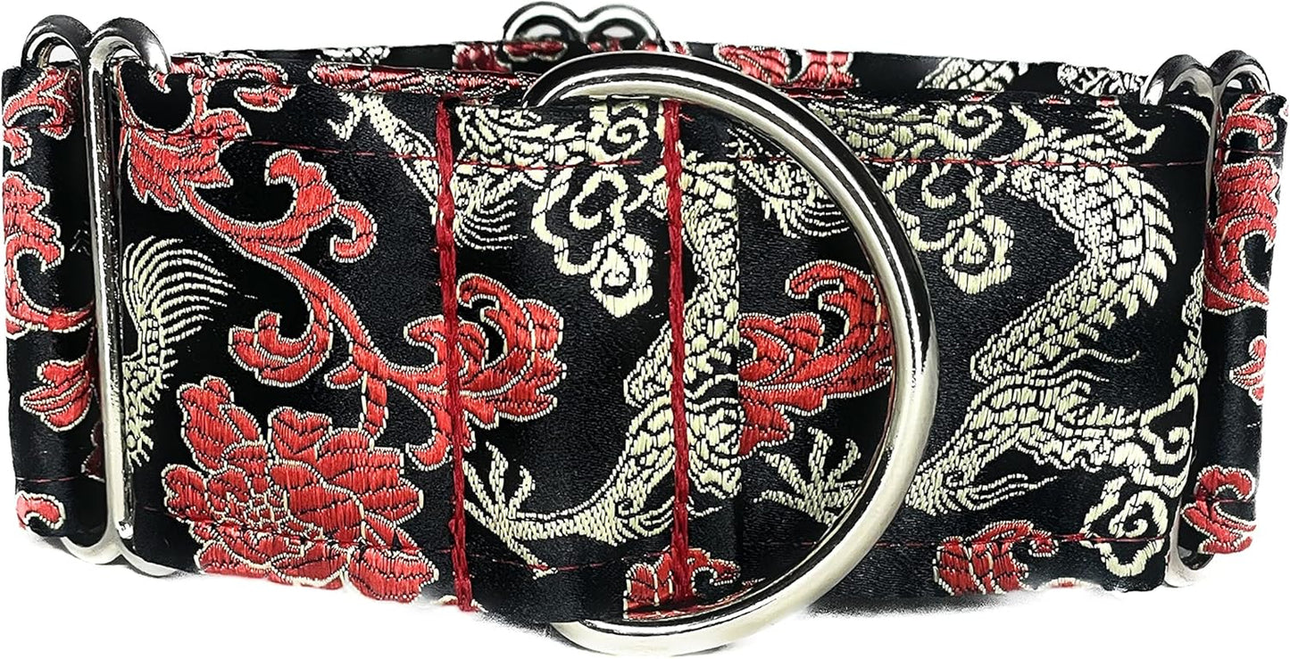 Extra Soft Martingale Dog Collar for Greyhound Saluki Whippet and Other Breeds with Similar Neck 2" Wide (L 14"-18")